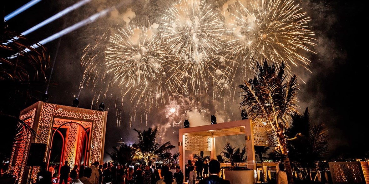 New Years Eve experience at Drift Private Beach Cabana Dubai